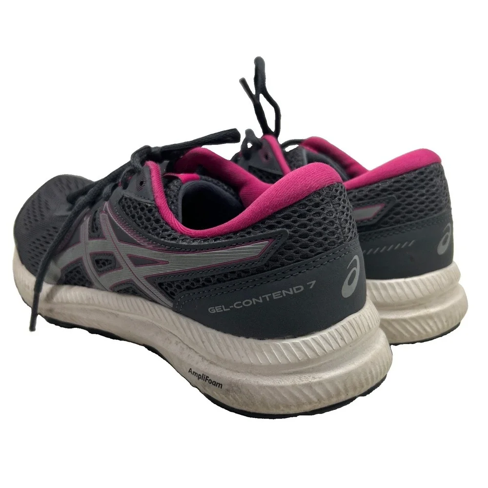 ASICS GEL-Contend 7 Women's Running Shoes Sz 8.5 Gray Pink 1012A911 Athletic